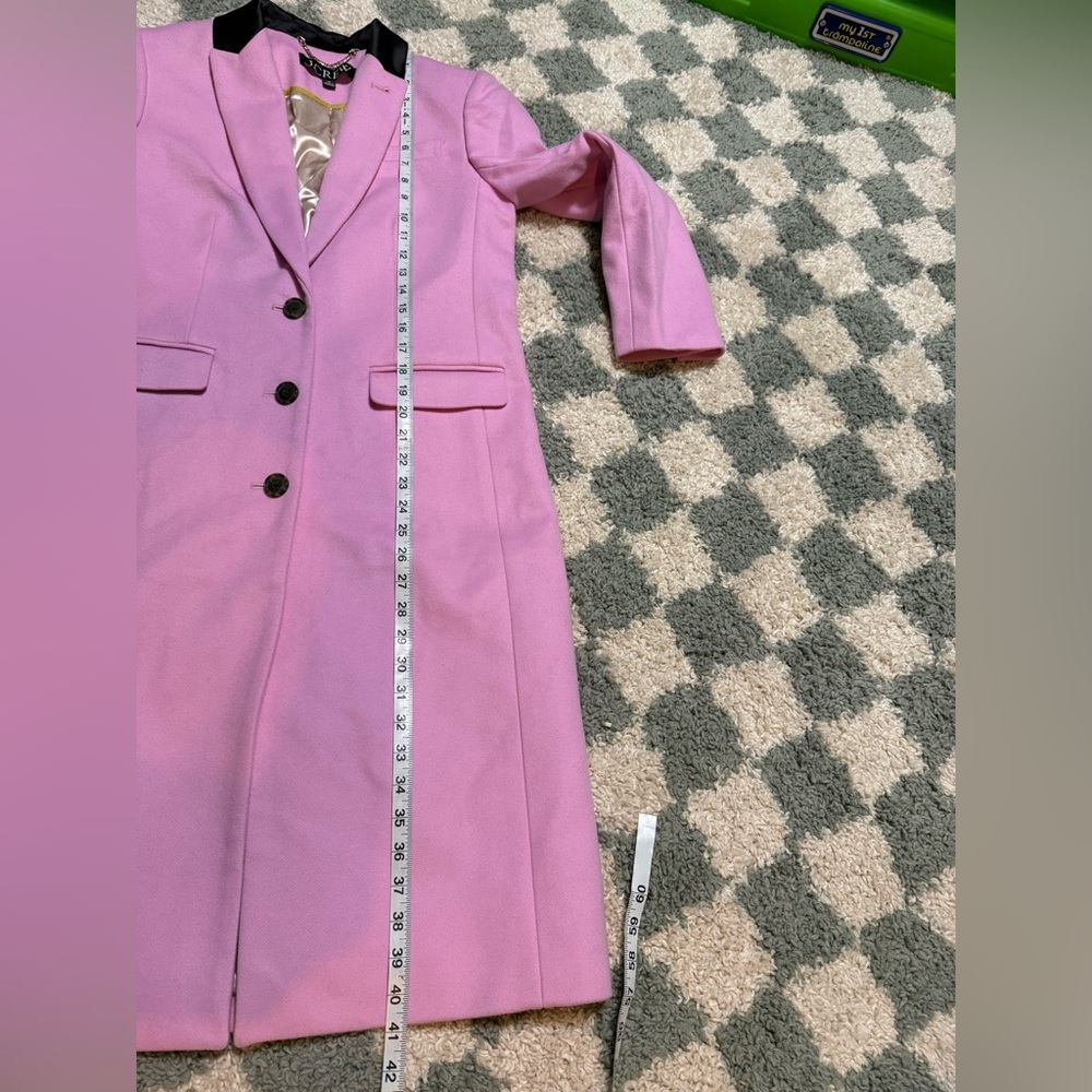 J. CREW Alfie topcoat in Italian wool, polyamide, cashmere blend Barbie pink 6P - Picture 8 of 11